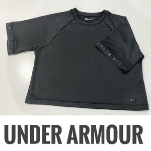 🌸@UNDER ARMOUR LOOSE FIT TOP SIZE LARGE OFF BLACK COLOR OVERSIZE Block Style